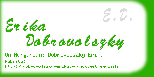 erika dobrovolszky business card
